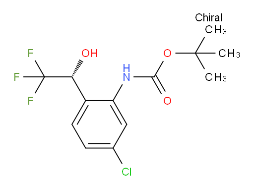 tert-butyl N-{5-chloro-2-[(1R)-2,2,2-trifluoro-1-hydroxyethyl]phenyl}carbamate