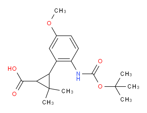 3-(2-{[(tert-butoxy)carbonyl]amino}-5-methoxyphenyl)-2,2-dimethylcyclopropane-1-carboxylic acid