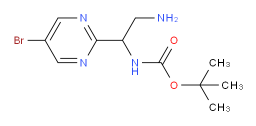 tert-butyl N-[2-amino-1-(5-bromopyrimidin-2-yl)ethyl]carbamate