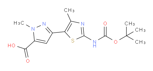 3-(2-{[(tert-butoxy)carbonyl]amino}-4-methyl-1,3-thiazol-5-yl)-1-methyl-1H-pyrazole-5-carboxylic acid