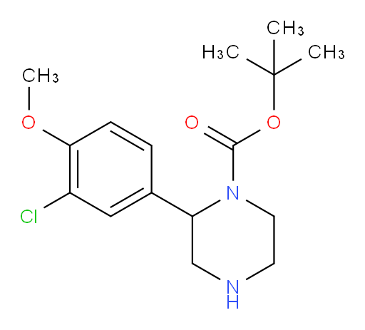 tert-butyl 2-(3-chloro-4-methoxyphenyl)piperazine-1-carboxylate