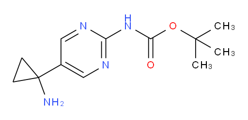 tert-butyl N-[5-(1-aminocyclopropyl)pyrimidin-2-yl]carbamate