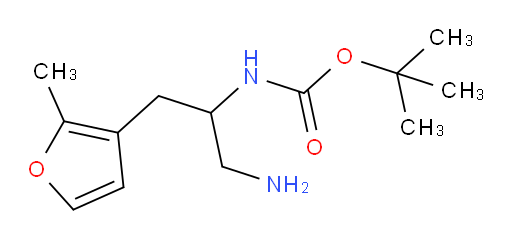 tert-butyl N-[1-amino-3-(2-methylfuran-3-yl)propan-2-yl]carbamate