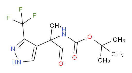 tert-butyl N-{1-oxo-2-[3-(trifluoromethyl)-1H-pyrazol-4-yl]propan-2-yl}carbamate