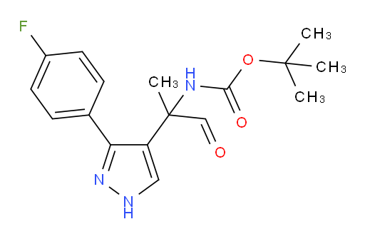 tert-butyl N-{2-[3-(4-fluorophenyl)-1H-pyrazol-4-yl]-1-oxopropan-2-yl}carbamate