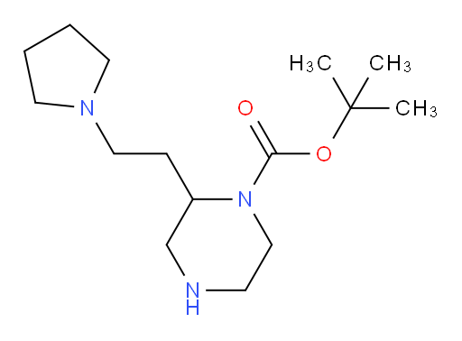 tert-butyl 2-[2-(pyrrolidin-1-yl)ethyl]piperazine-1-carboxylate