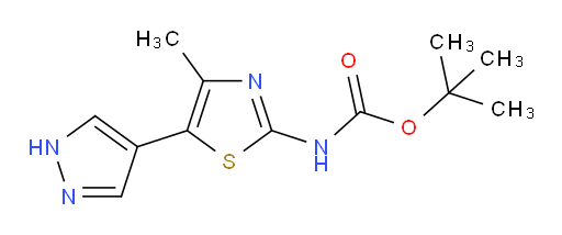 tert-butyl N-[4-methyl-5-(1H-pyrazol-4-yl)-1,3-thiazol-2-yl]carbamate