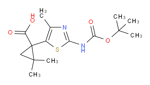 1-(2-{[(tert-butoxy)carbonyl]amino}-4-methyl-1,3-thiazol-5-yl)-2,2-dimethylcyclopropane-1-carboxylic acid