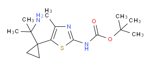 tert-butyl N-{5-[1-(2-aminopropan-2-yl)cyclopropyl]-4-methyl-1,3-thiazol-2-yl}carbamate