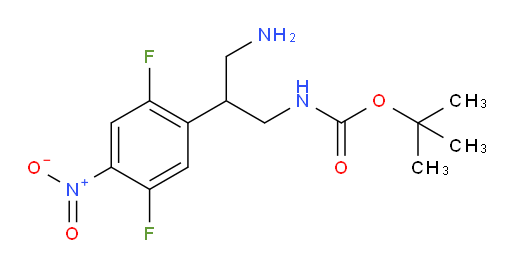 tert-butyl N-[3-amino-2-(2,5-difluoro-4-nitrophenyl)propyl]carbamate