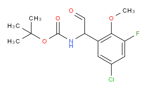 tert-butyl N-[1-(5-chloro-3-fluoro-2-methoxyphenyl)-2-oxoethyl]carbamate