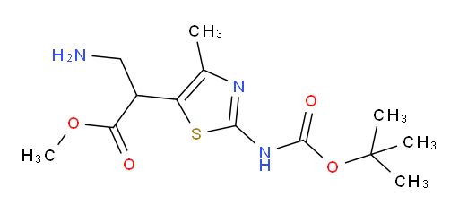 methyl 3-amino-2-(2-{[(tert-butoxy)carbonyl]amino}-4-methyl-1,3-thiazol-5-yl)propanoate
