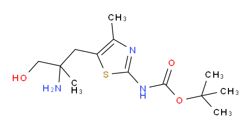 tert-butyl N-[5-(2-amino-3-hydroxy-2-methylpropyl)-4-methyl-1,3-thiazol-2-yl]carbamate
