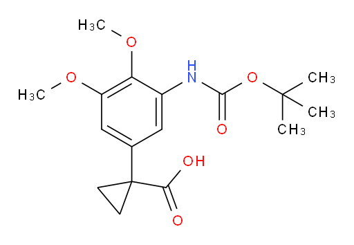 1-(3-{[(tert-butoxy)carbonyl]amino}-4,5-dimethoxyphenyl)cyclopropane-1-carboxylic acid