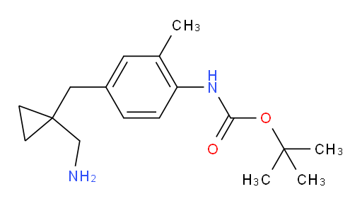 tert-butyl N-(4-{[1-(aminomethyl)cyclopropyl]methyl}-2-methylphenyl)carbamate