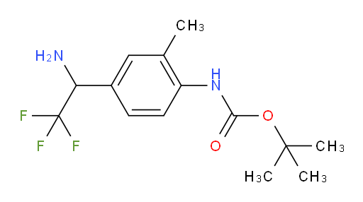 tert-butyl N-[4-(1-amino-2,2,2-trifluoroethyl)-2-methylphenyl]carbamate