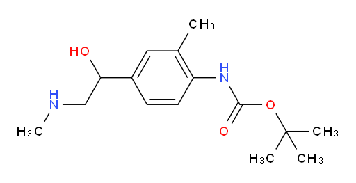 tert-butyl N-{4-[1-hydroxy-2-(methylamino)ethyl]-2-methylphenyl}carbamate