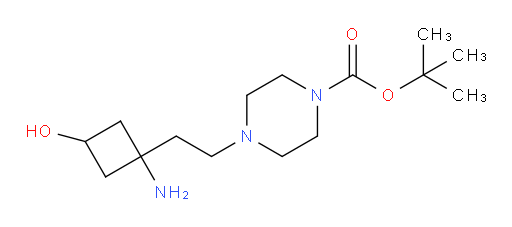 tert-butyl 4-[2-(1-amino-3-hydroxycyclobutyl)ethyl]piperazine-1-carboxylate