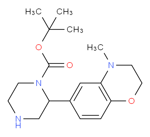 tert-butyl 2-(4-methyl-3,4-dihydro-2H-1,4-benzoxazin-6-yl)piperazine-1-carboxylate