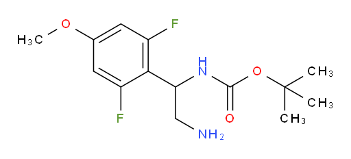 tert-butyl N-[2-amino-1-(2,6-difluoro-4-methoxyphenyl)ethyl]carbamate