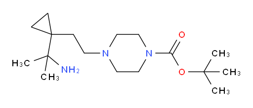 tert-butyl 4-{2-[1-(2-aminopropan-2-yl)cyclopropyl]ethyl}piperazine-1-carboxylate