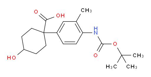 1-(4-{[(tert-butoxy)carbonyl]amino}-3-methylphenyl)-4-hydroxycyclohexane-1-carboxylic acid