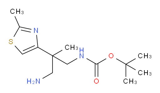 tert-butyl N-[3-amino-2-methyl-2-(2-methyl-1,3-thiazol-4-yl)propyl]carbamate