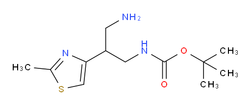 tert-butyl N-[3-amino-2-(2-methyl-1,3-thiazol-4-yl)propyl]carbamate