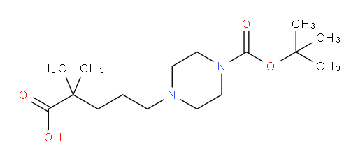 5-{4-[(tert-butoxy)carbonyl]piperazin-1-yl}-2,2-dimethylpentanoic acid