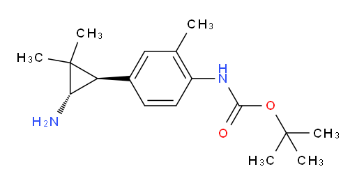 rac-tert-butyl N-{4-[(1R,3S)-3-amino-2,2-dimethylcyclopropyl]-2-methylphenyl}carbamate