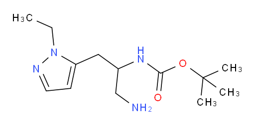 tert-butyl N-[1-amino-3-(1-ethyl-1H-pyrazol-5-yl)propan-2-yl]carbamate