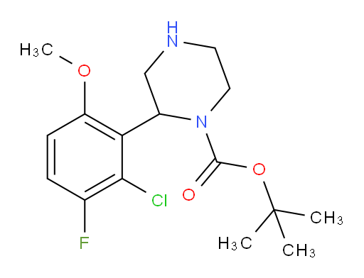 tert-butyl 2-(2-chloro-3-fluoro-6-methoxyphenyl)piperazine-1-carboxylate