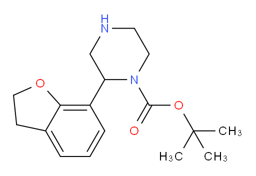 tert-butyl 2-(2,3-dihydro-1-benzofuran-7-yl)piperazine-1-carboxylate