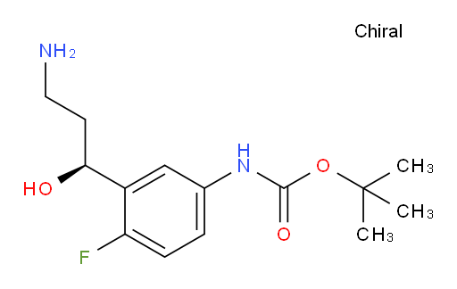 tert-butyl N-{3-[(1S)-3-amino-1-hydroxypropyl]-4-fluorophenyl}carbamate