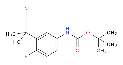 tert-butyl N-[3-(1-cyano-1-methylethyl)-4-fluorophenyl]carbamate