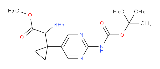 methyl 2-amino-2-[1-(2-{[(tert-butoxy)carbonyl]amino}pyrimidin-5-yl)cyclopropyl]acetate