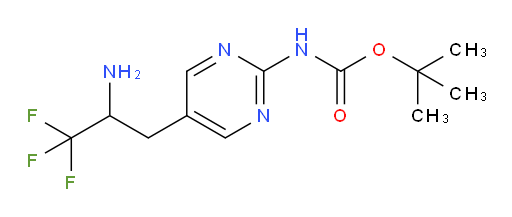 tert-butyl N-[5-(2-amino-3,3,3-trifluoropropyl)pyrimidin-2-yl]carbamate
