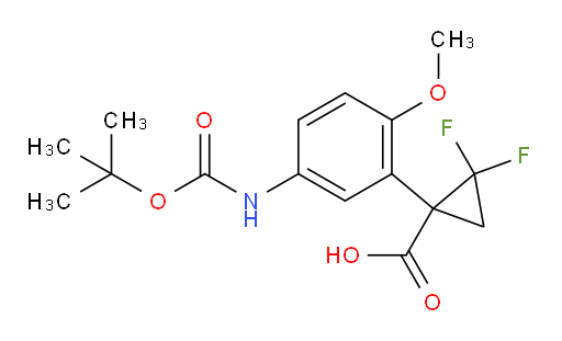 1-(5-{[(tert-butoxy)carbonyl]amino}-2-methoxyphenyl)-2,2-difluorocyclopropane-1-carboxylic acid