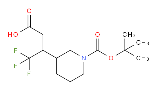 3-{1-[(tert-butoxy)carbonyl]piperidin-3-yl}-4,4,4-trifluorobutanoic acid