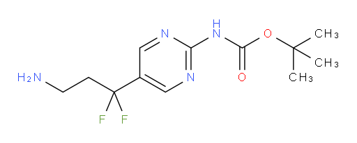 tert-butyl N-[5-(3-amino-1,1-difluoropropyl)pyrimidin-2-yl]carbamate