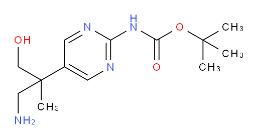 tert-butyl N-[5-(1-amino-3-hydroxy-2-methylpropan-2-yl)pyrimidin-2-yl]carbamate