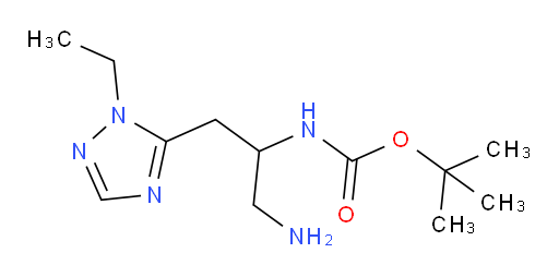 tert-butyl N-[1-amino-3-(1-ethyl-1H-1,2,4-triazol-5-yl)propan-2-yl]carbamate