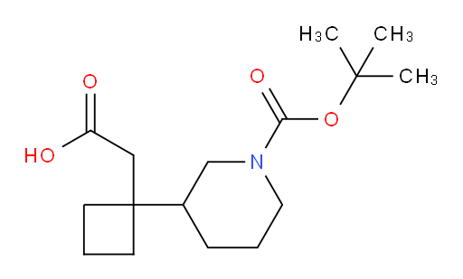 2-(1-{1-[(tert-butoxy)carbonyl]piperidin-3-yl}cyclobutyl)acetic acid