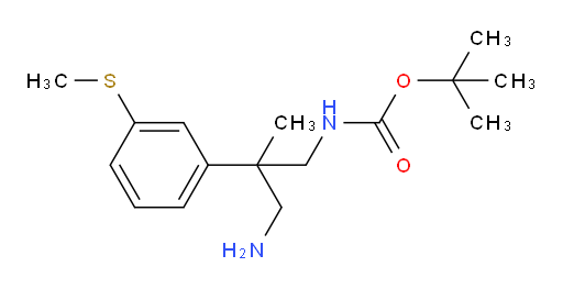 tert-butyl N-{3-amino-2-methyl-2-[3-(methylsulfanyl)phenyl]propyl}carbamate