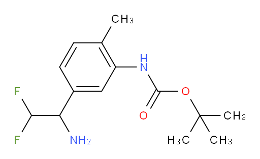tert-butyl N-[5-(1-amino-2,2-difluoroethyl)-2-methylphenyl]carbamate