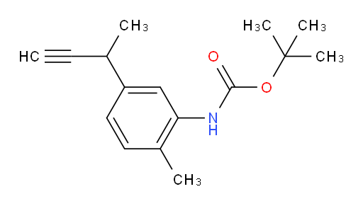 tert-butyl N-[5-(but-3-yn-2-yl)-2-methylphenyl]carbamate