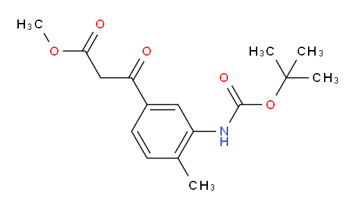 methyl 3-(3-{[(tert-butoxy)carbonyl]amino}-4-methylphenyl)-3-oxopropanoate