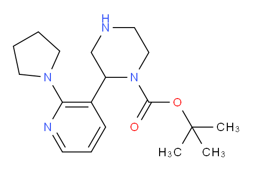 tert-butyl 2-[2-(pyrrolidin-1-yl)pyridin-3-yl]piperazine-1-carboxylate