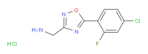 [5-(4-chloro-2-fluorophenyl)-1,2,4-oxadiazol-3-yl]methanamine hydrochloride