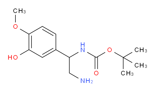 tert-butyl N-[2-amino-1-(3-hydroxy-4-methoxyphenyl)ethyl]carbamate